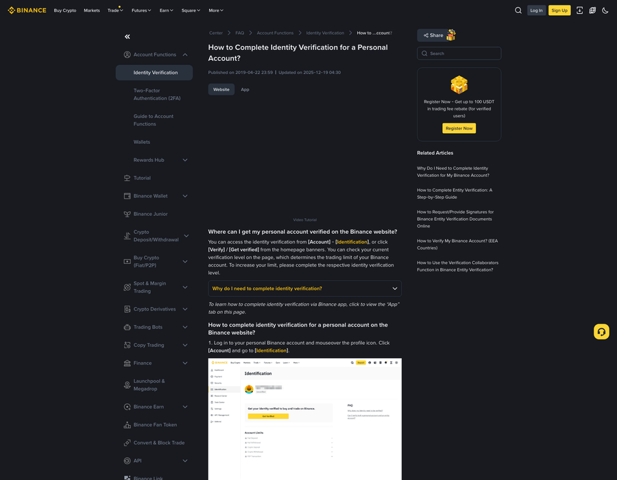 Complete identity verification (KYC)